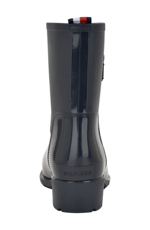 Tommy Hilfiger Crest Rain Boot In Black