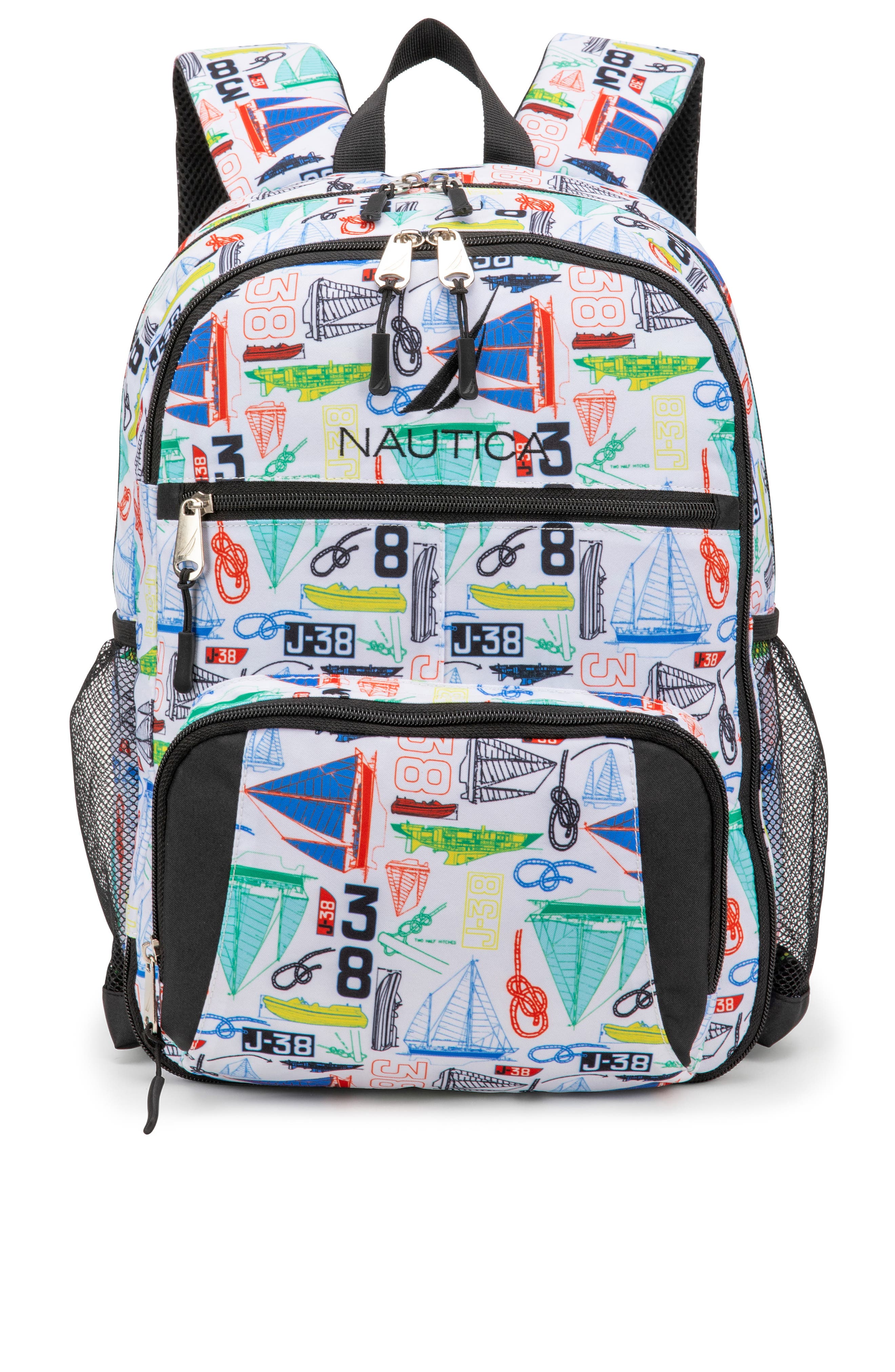 Nautica Sailboats 16 Inch Backpack for Kids and Teens, Main, color, Sailboats