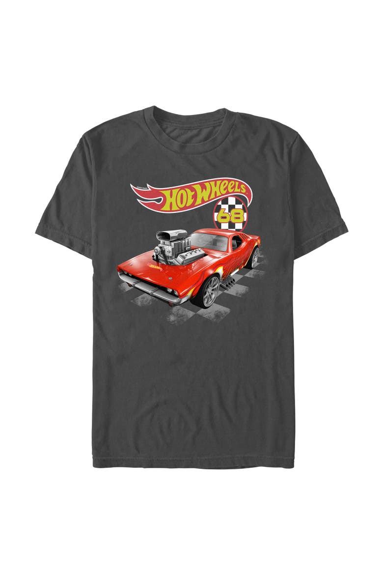 Men's Hot Wheels Retro Rodger Dodger 68  Graphic T-Shirt, Main, color, Charcoal
