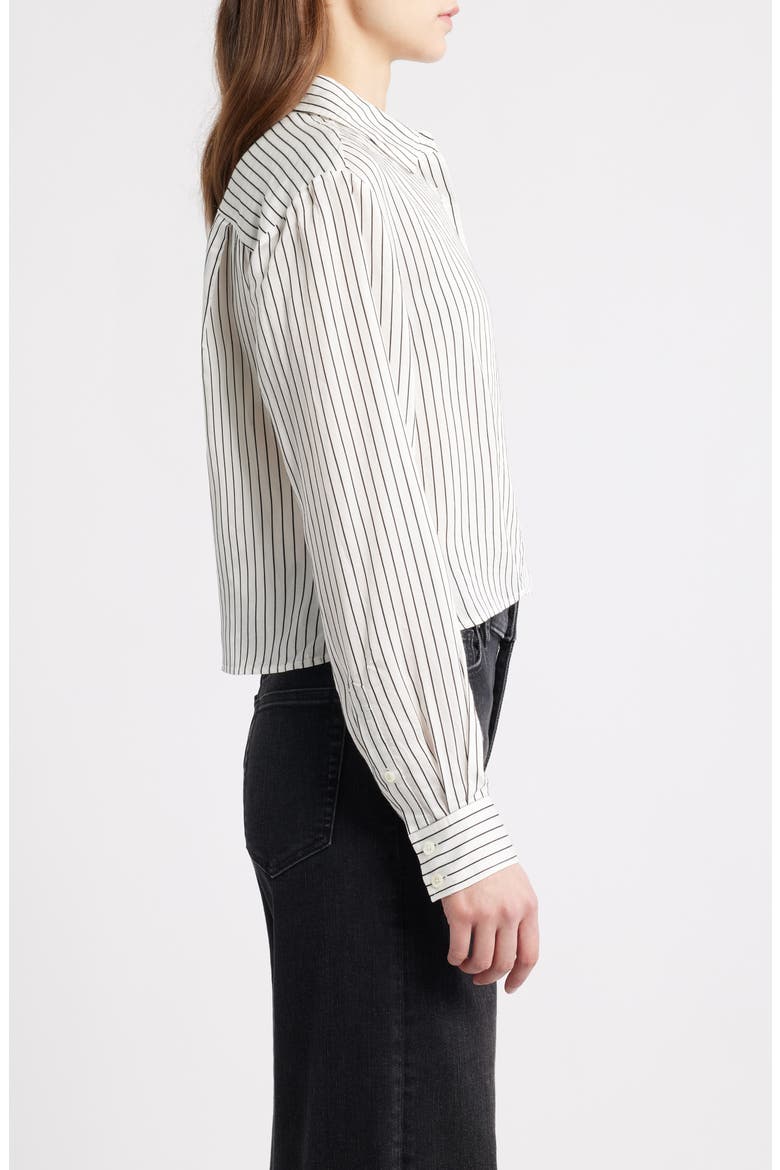 The Charles Button-Up Shirt, Alternate, color, CREAM/ NAVY
