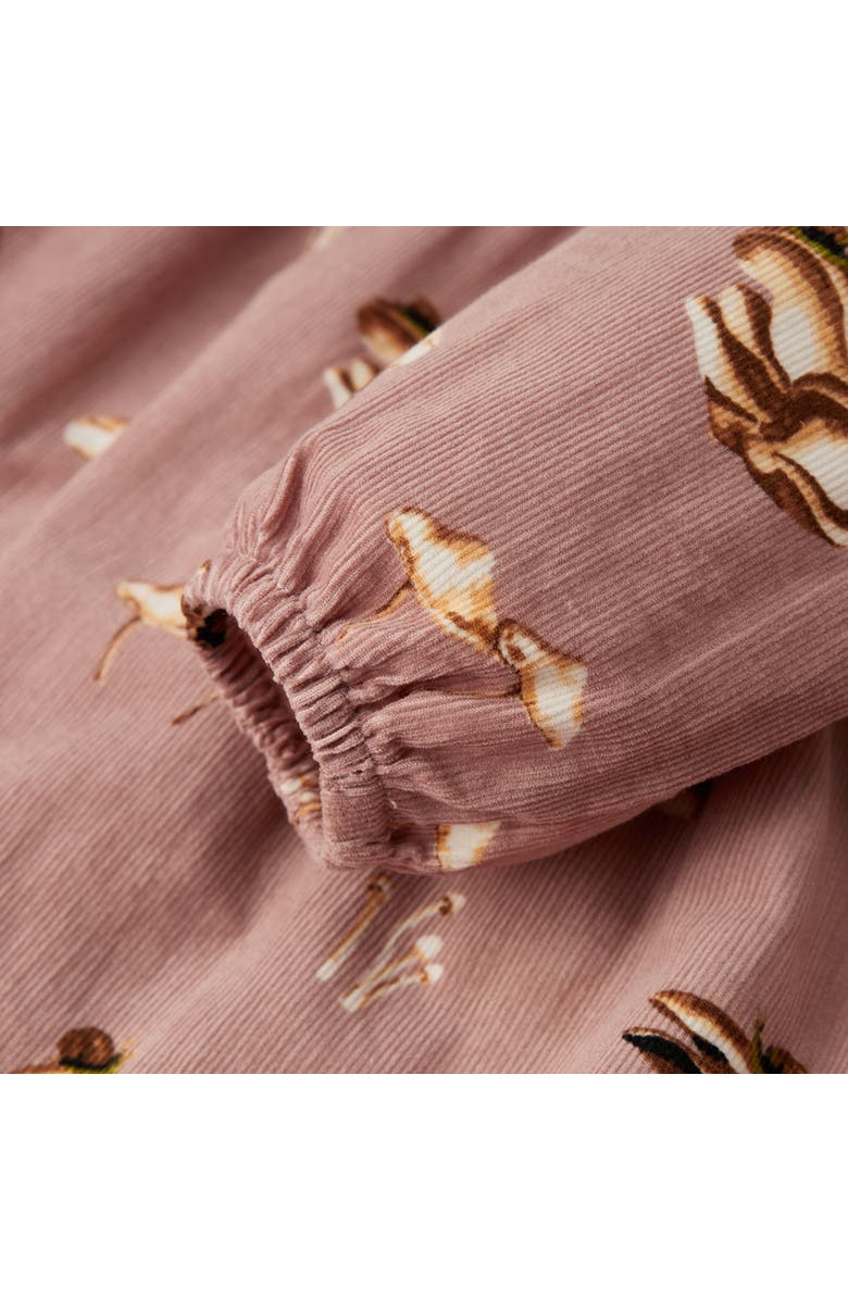 Milkbarn Organic Corduroy Long Sleeve Collared Dress, Alternate, color, Mushroom