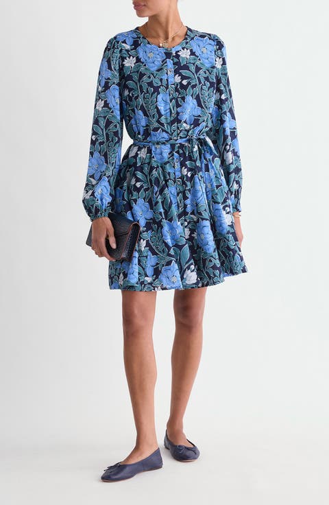 Lola Floral Long Sleeve Shirtdress