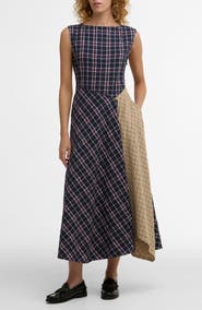 Barbour Dalbury Mix Tartan Midi Dress