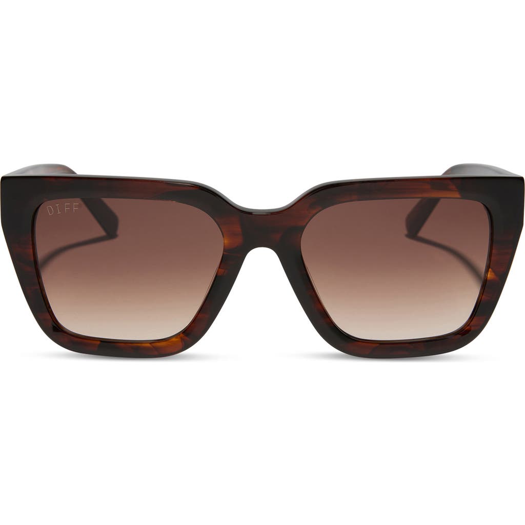 Diff Amara 54mm Square Sunglasses In Brown