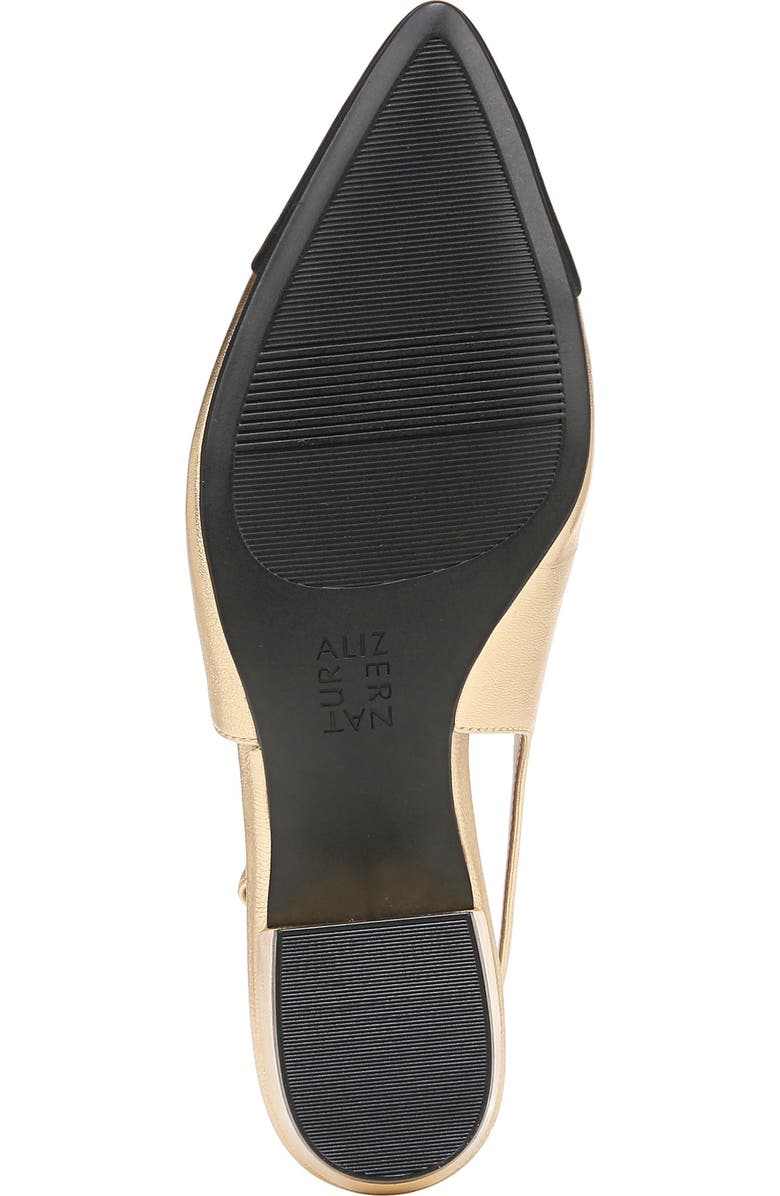 Naturalizer Banks Pointed Toe Slingback Pump, Alternate, color, Dark Gold Leather