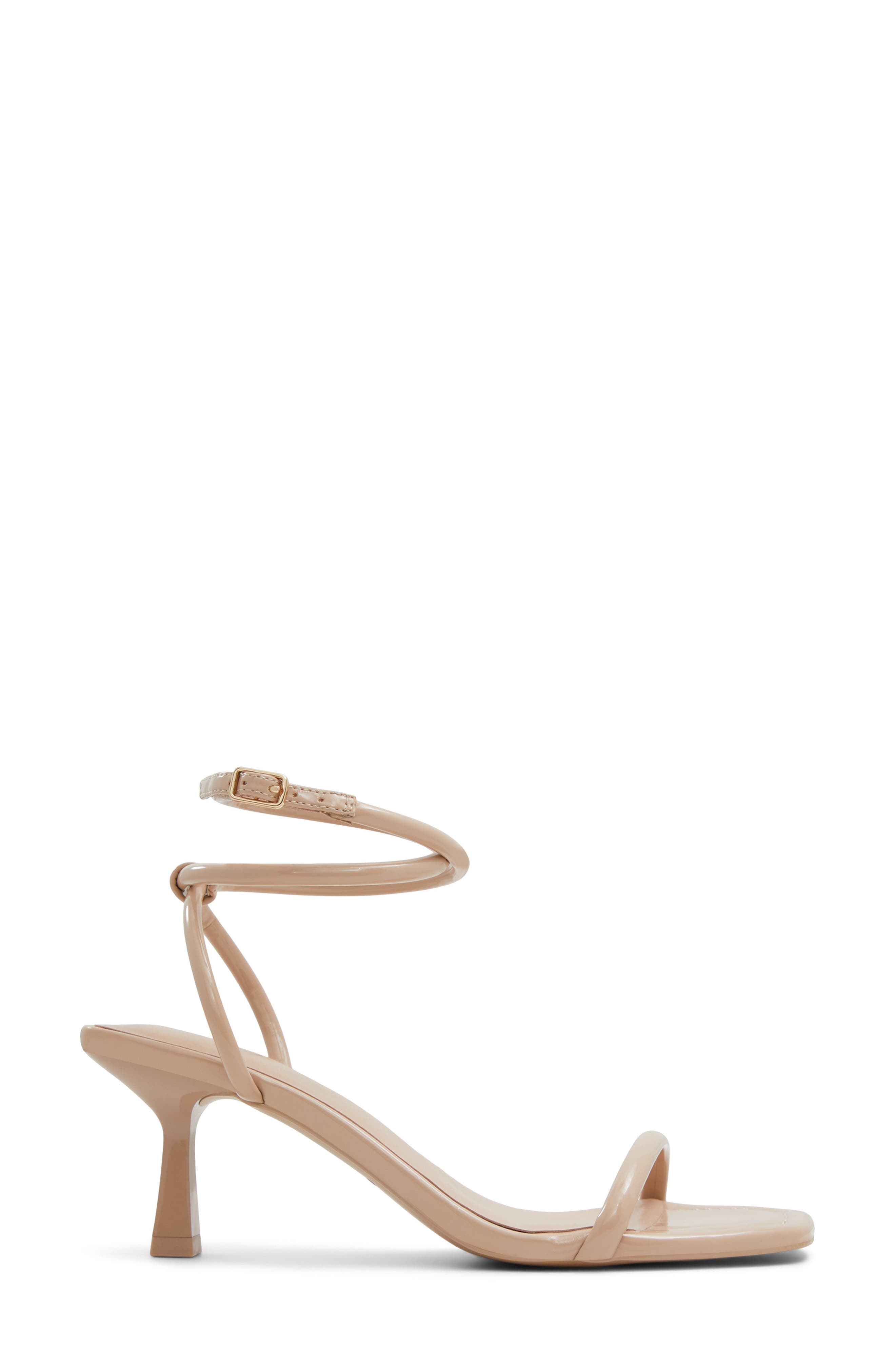 ALDO Dime Ankle Strap Sandal, Alternate, color, Bone