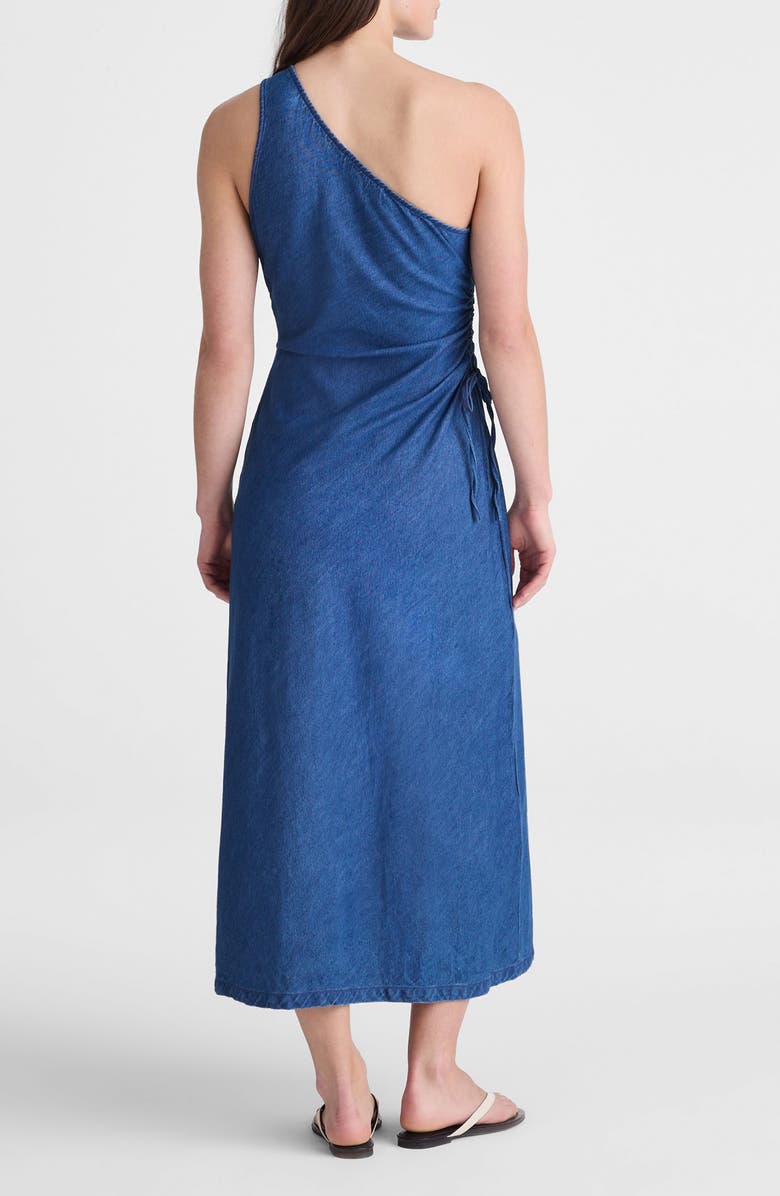 Madewell One-Shoulder Denim Maxi Dress, Alternate, color, Marina Blue