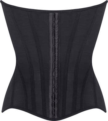 Chic low-waist black fitted corset