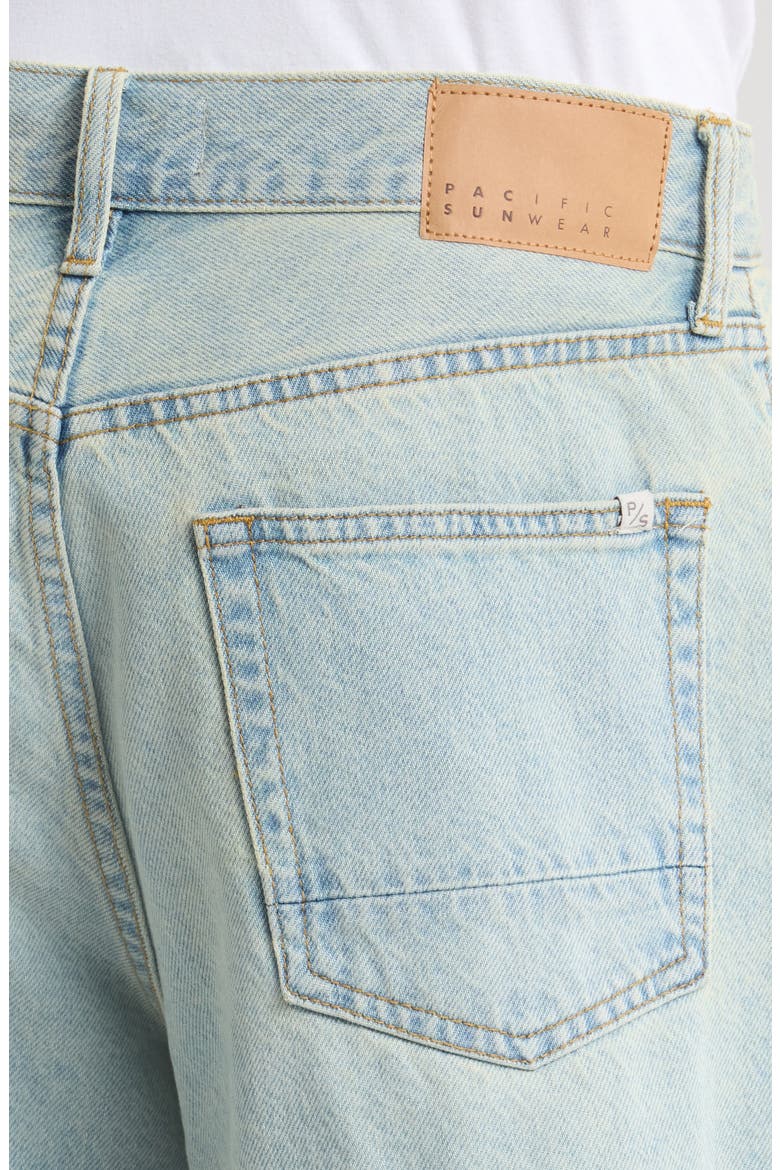 Jayden Tinted Baggy Denim Shorts, Alternate, color, LIGHT INDIGO