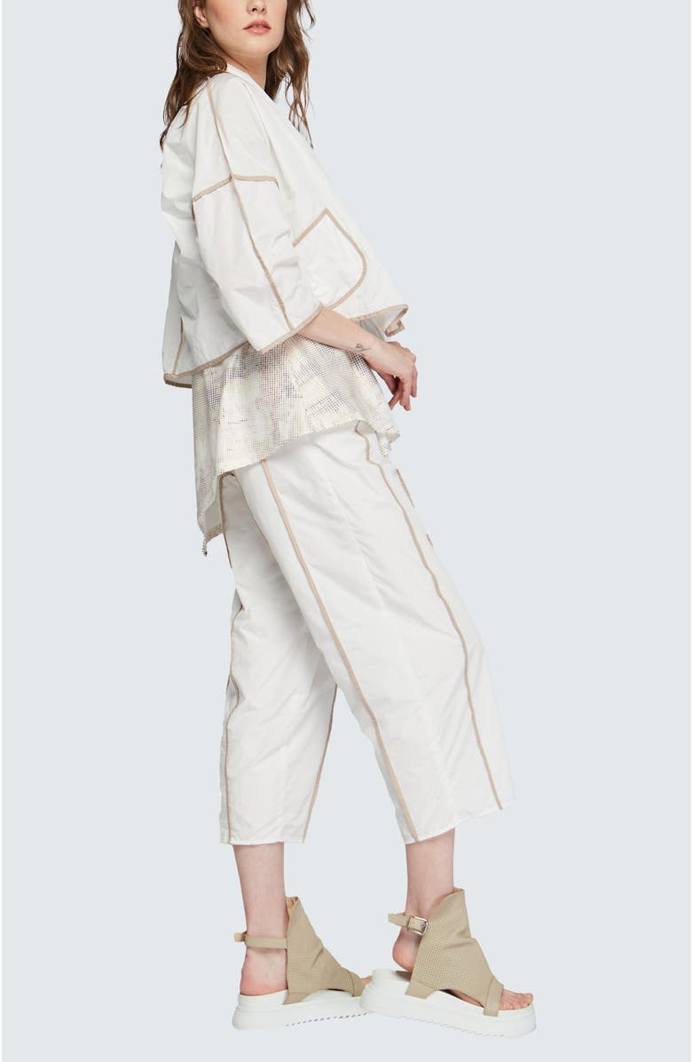 LUUKAA Jasper Memory Taffeta Pants with Liner, Alternate, color, Ecru