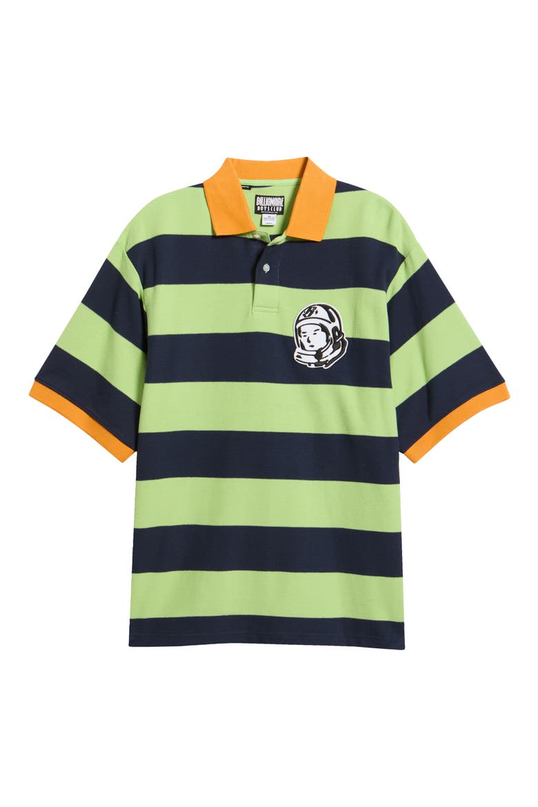BB Tribeca Stripe Cotton Piqué Polo, Alternate, color, JADE LIME