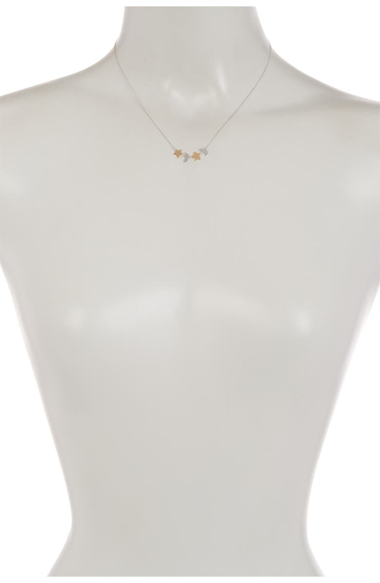 KARAT RUSH 14K Yellow & White Gold Stars & Moon 18" Necklace, Alternate, color,