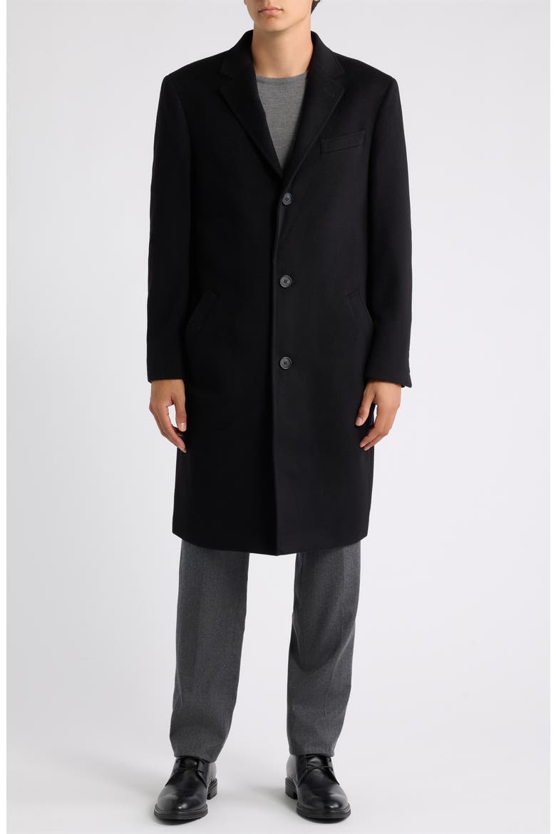 Italian Cashmere Overcoat, Alternate, color, BLACK