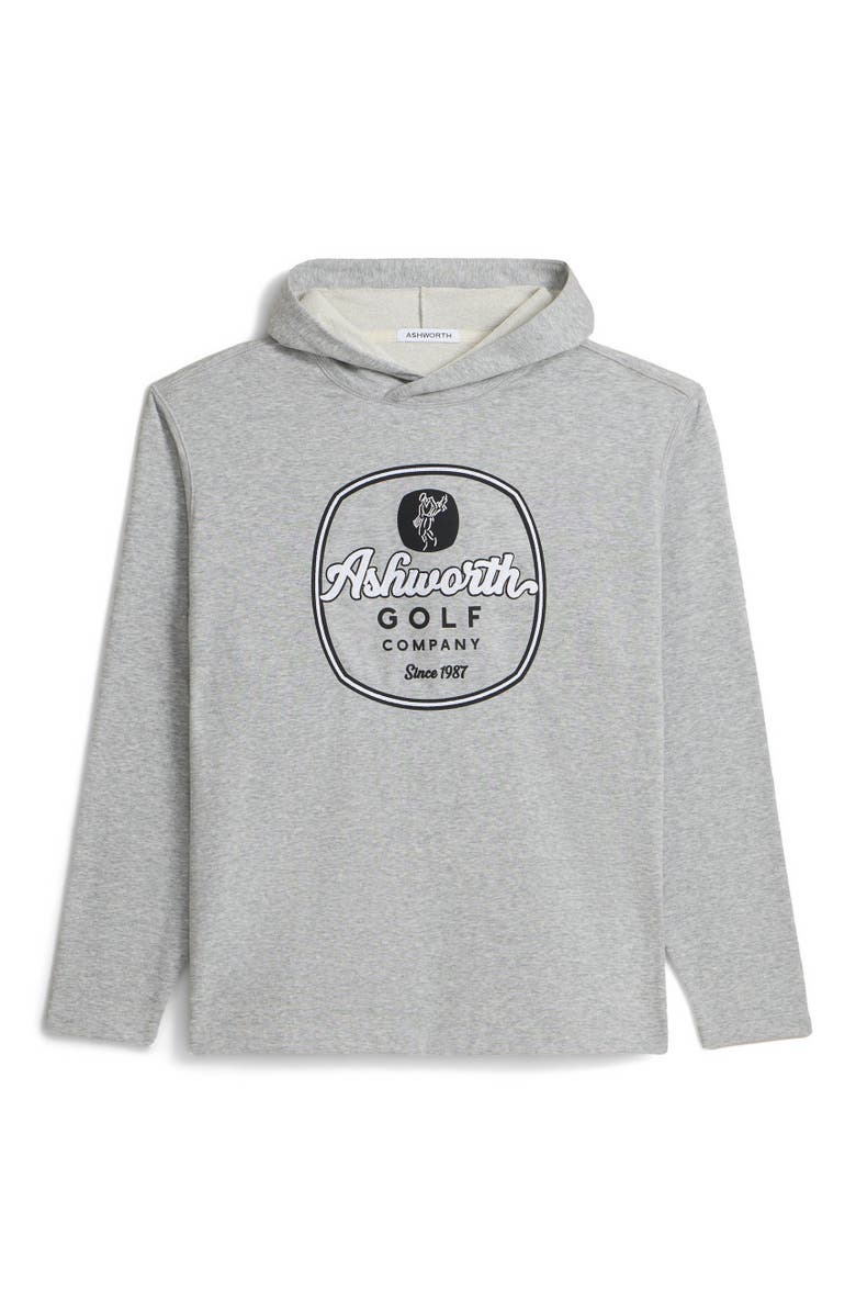 ASHWORTH GOLF Mixed Media Hoodie, Main, color, Grey Heather