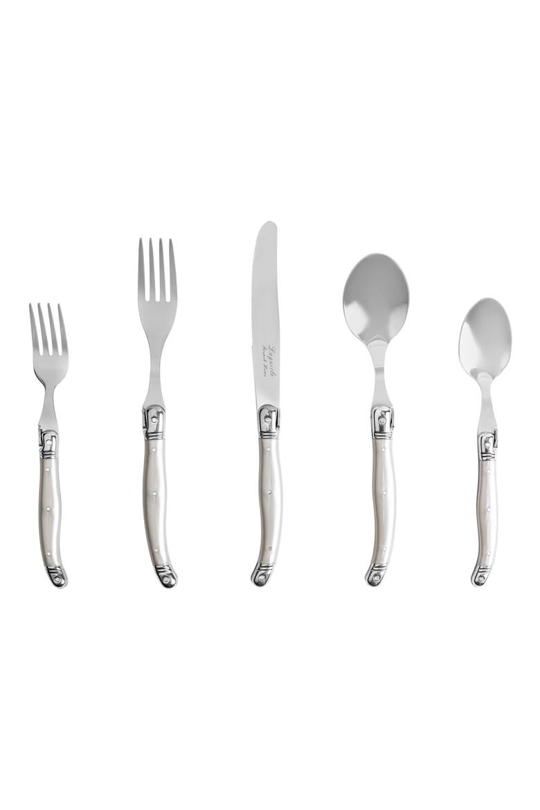 20-Piece Laguiole Flatware Set, Alternate, color, PEWTER