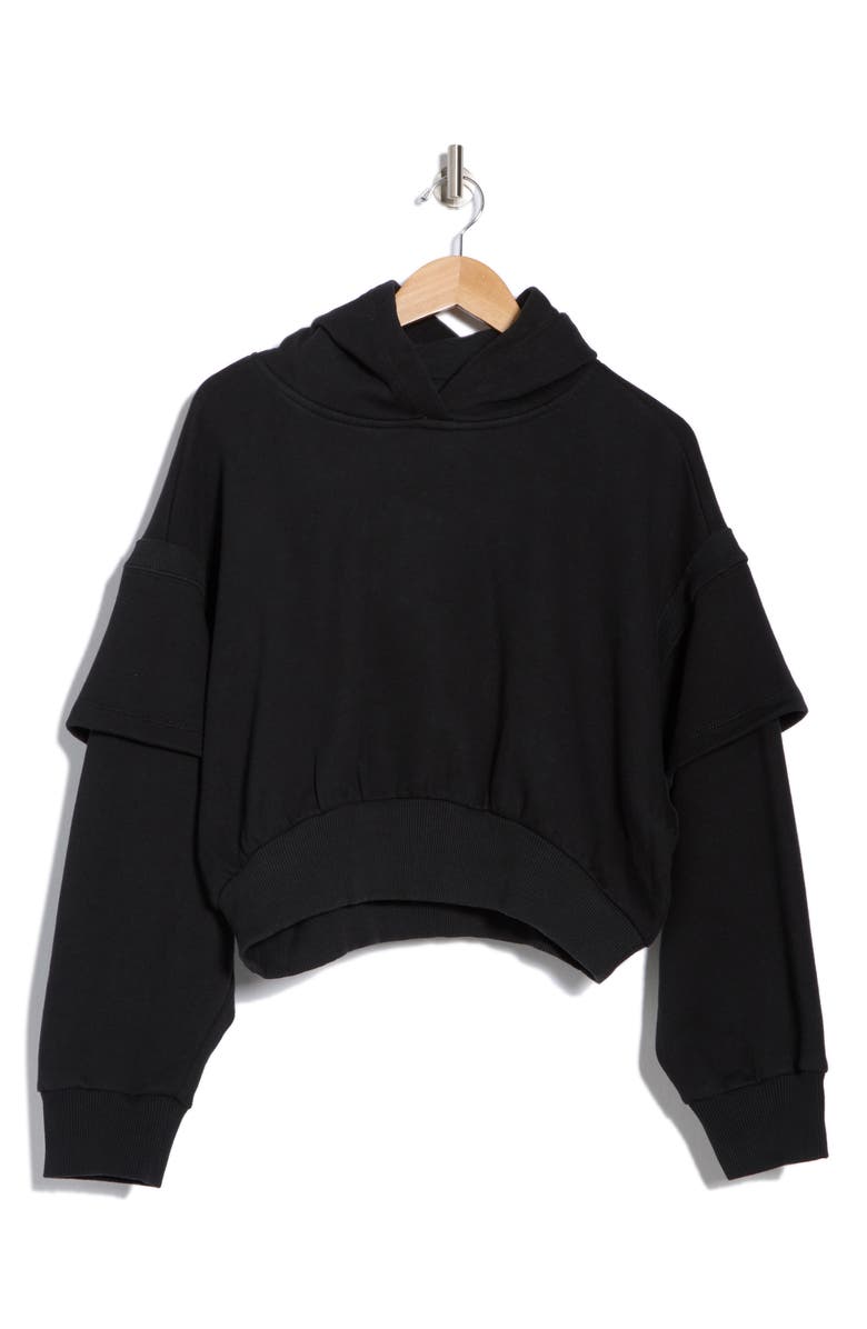 Free People Snow Flow Crop Hoodie, Alternate, color, 