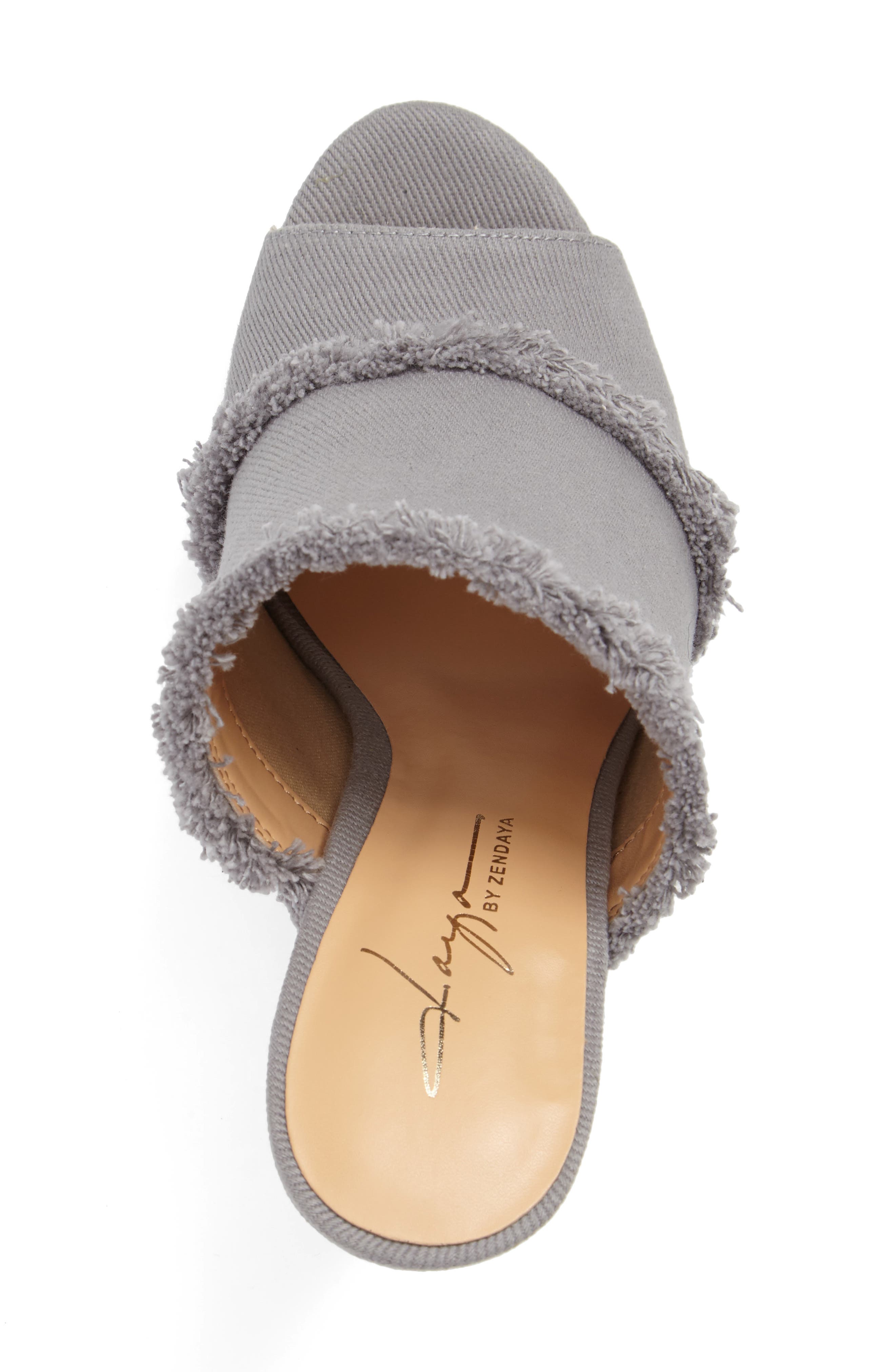 Daya by Zendaya Sheridan Fringe Denim Clog, Alternate, color, 