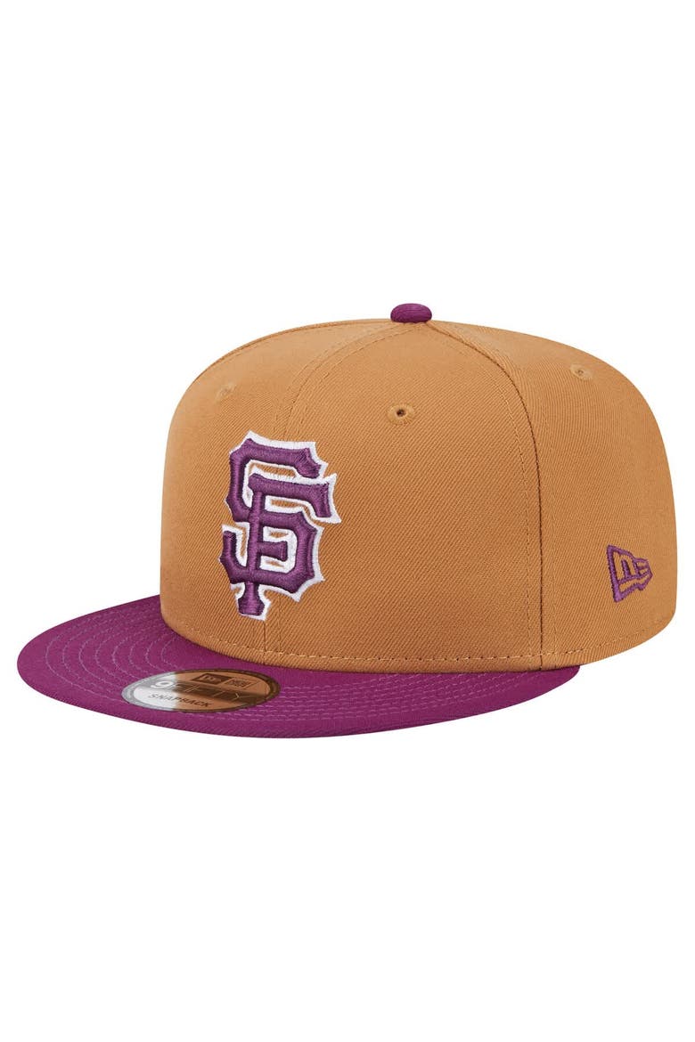Men's New Era Brown/Purple San Francisco Giants Color Pack Two-Tone 9FIFTY Snapback Hat, Main, color, Brown