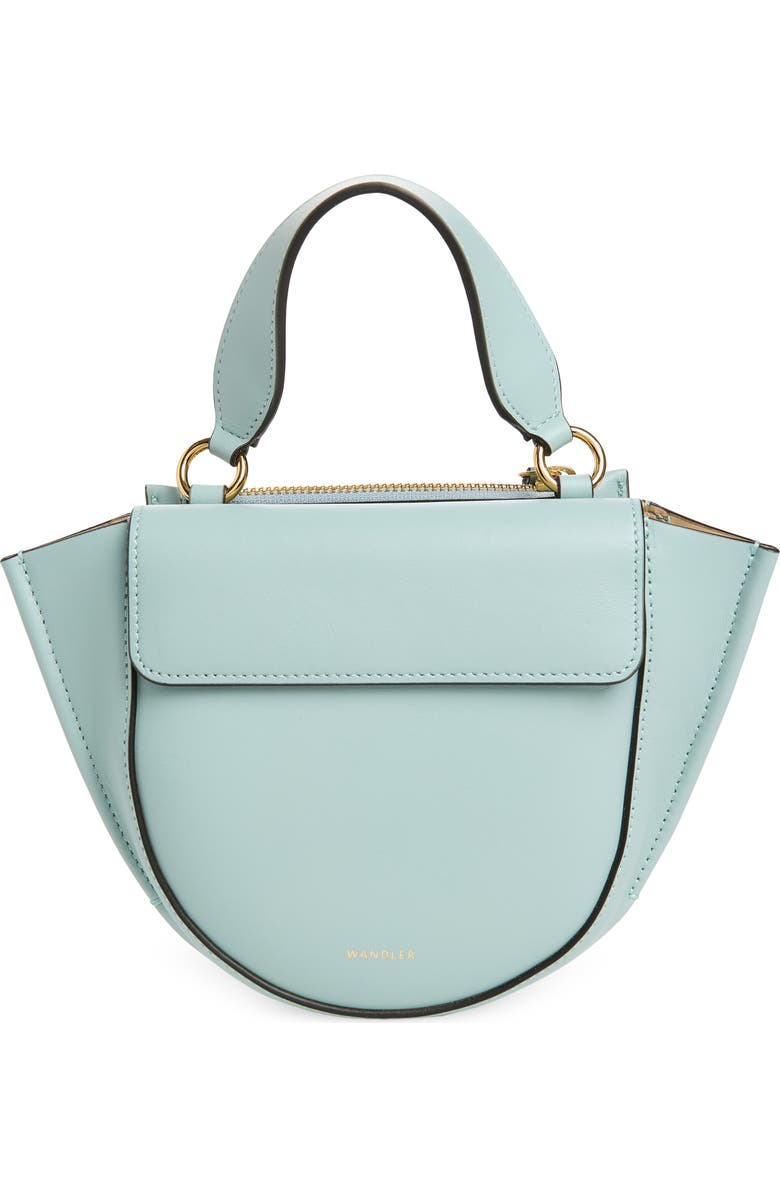 Wandler Small Hortensia Leather Handbag, Main, color, Ice