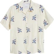 Paul Smith Floral Embroidered Casual Fit Camp Shirt