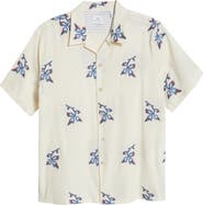 Paul Smith Floral Embroidered Casual Fit Camp Shirt