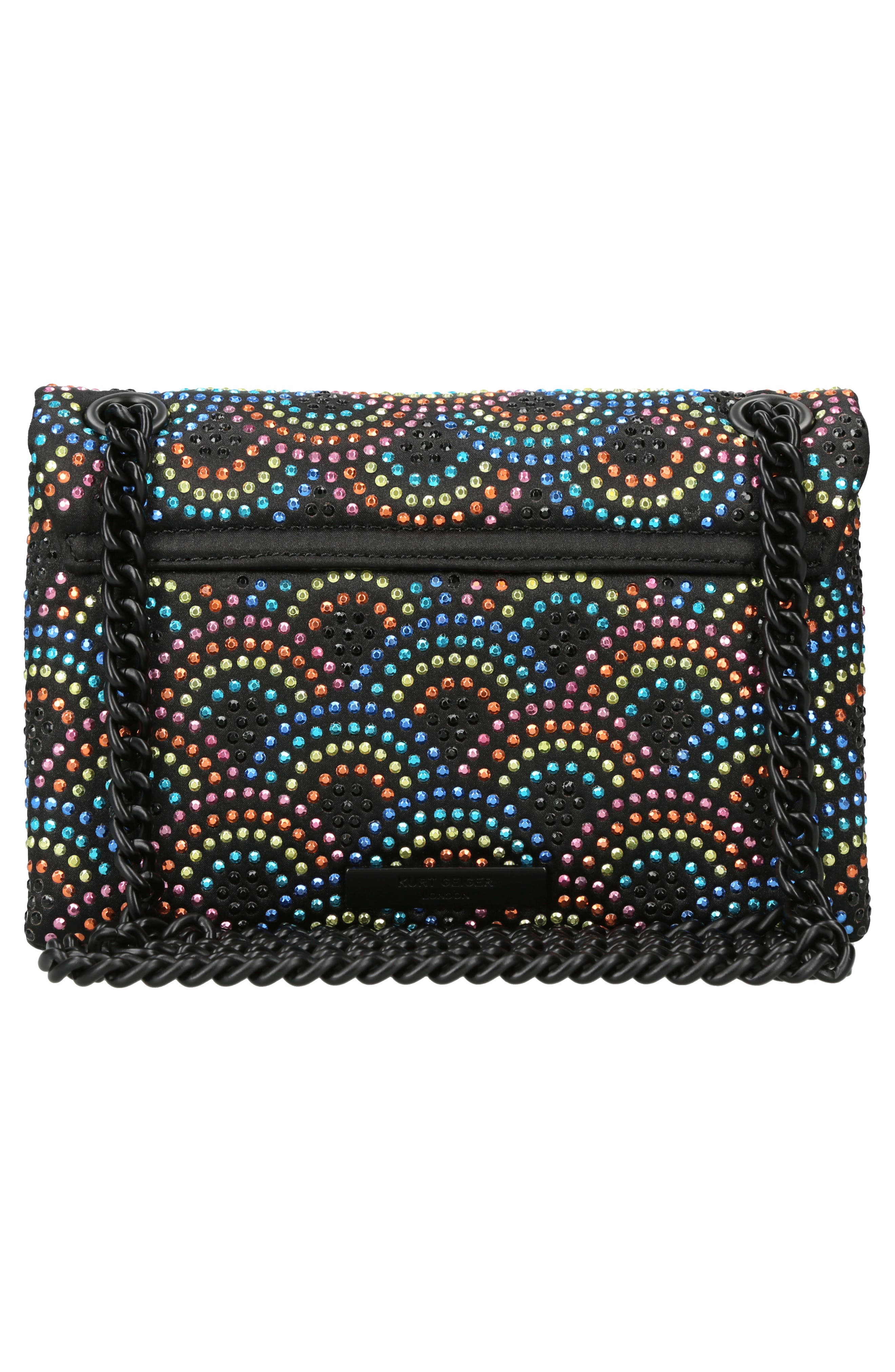 Kurt Geiger London Mini Kensington Embellished Fabric Convertible Crossbody Bag, Alternate, color, 