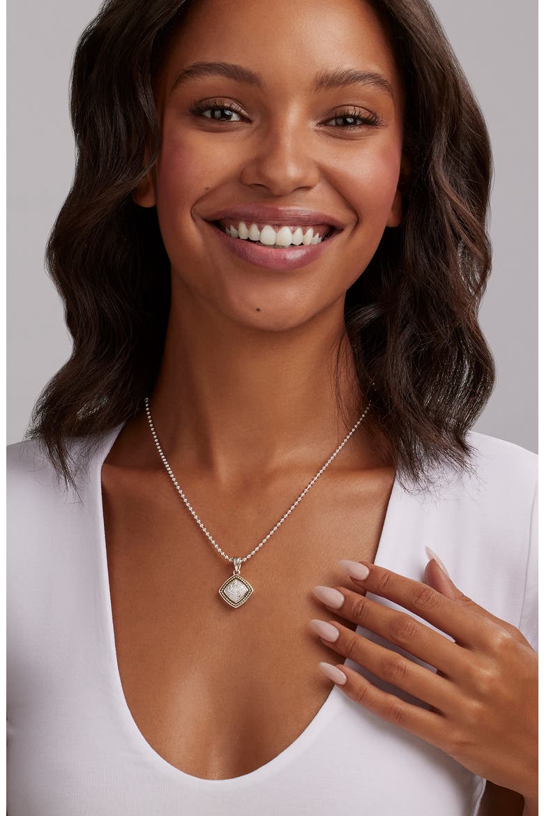 Rittenhouse Diamond Pavé Pendant Necklace , Alternate, color, SILVER