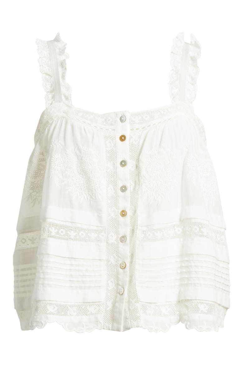 Sully Lace Sleeveless Top, Alternate, color, WHITE