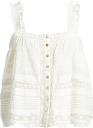 LoveShackFancy Sully Lace Sleeveless Top