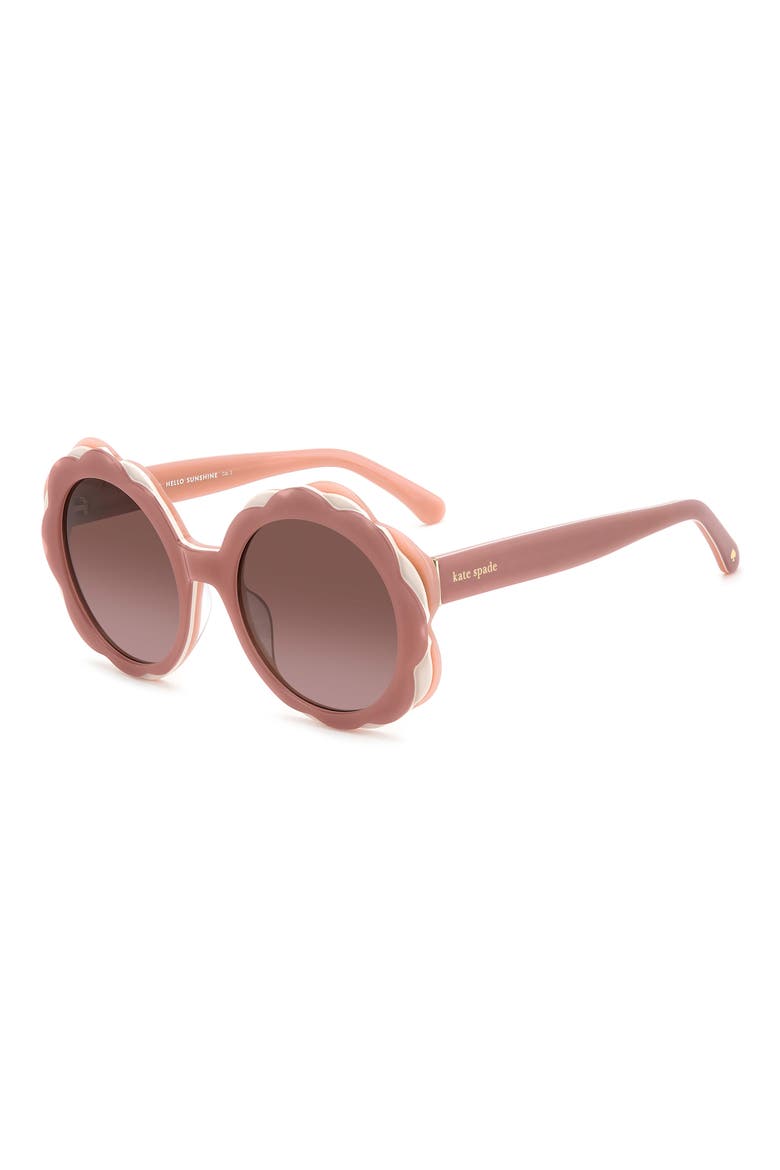 vivi 54mm round sunglasses, Alternate, color, PINK/ PINK