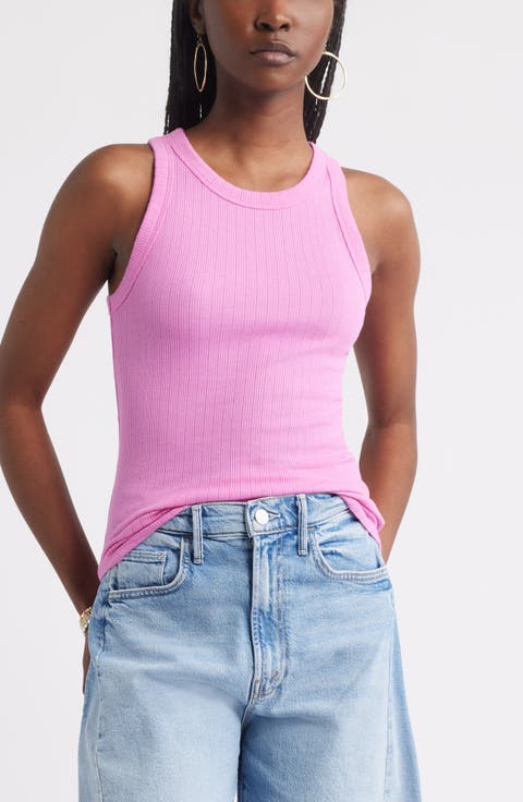 Pointelle Rib Crewneck Tank