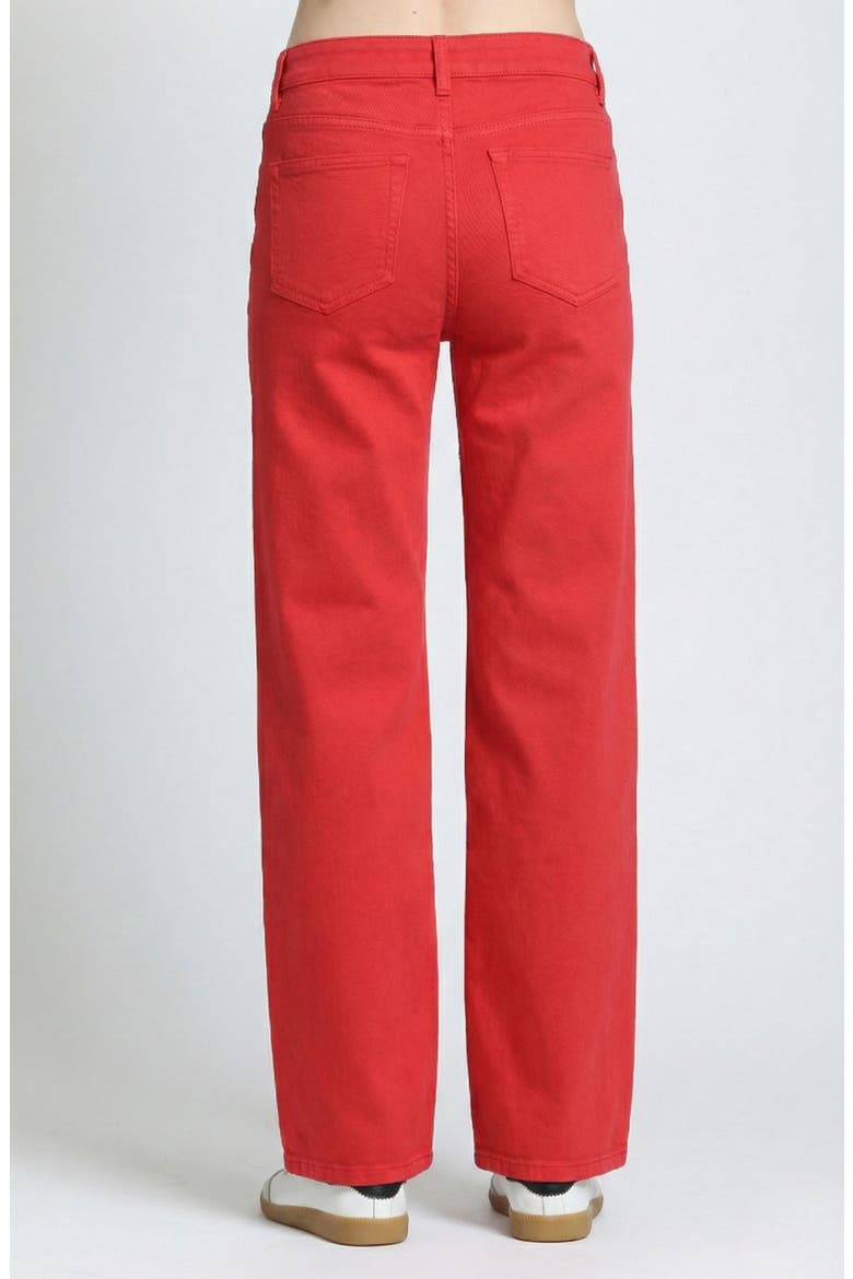 Mini Bootcut Jeans, Alternate, color, RED