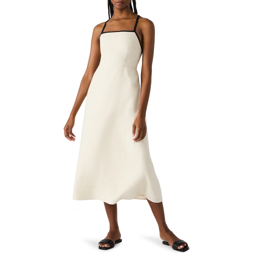 STEVE MADDEN STEVE MADDEN RIYAN LINEN BLEND A-LINE SUNDRESS
