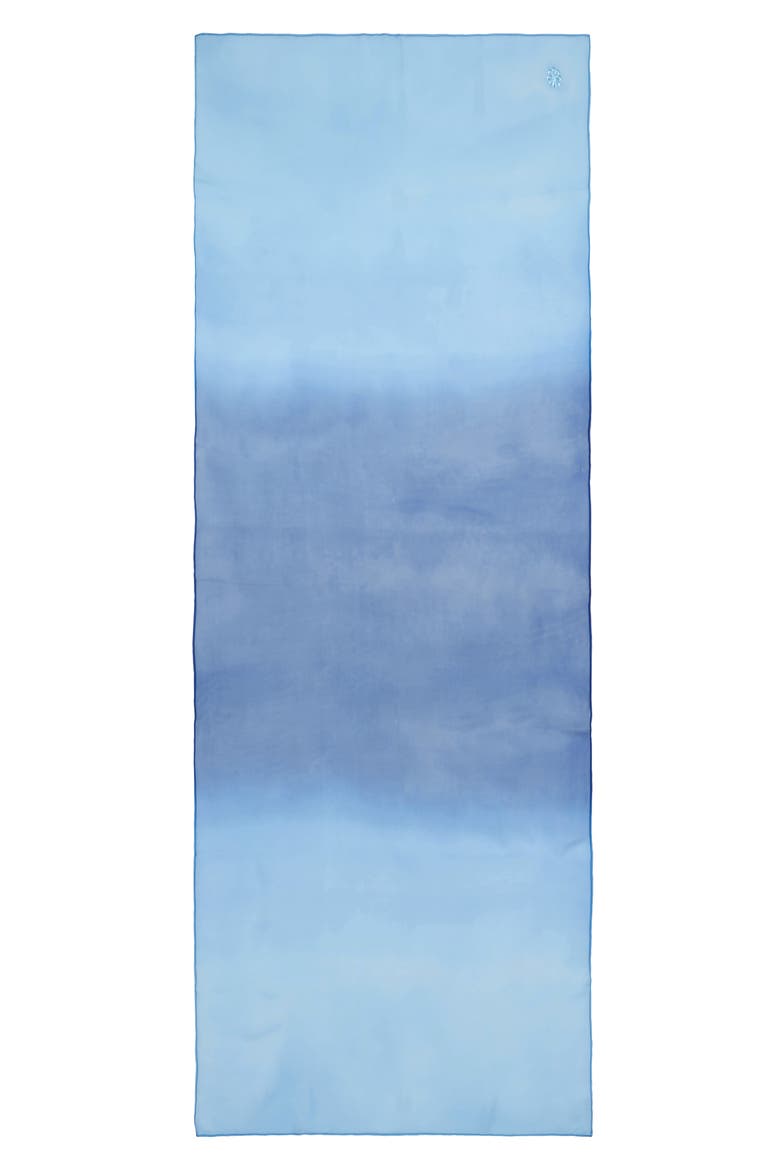 Silk Chiffon Long Scarf, Alternate, color, BLUE OMBRE