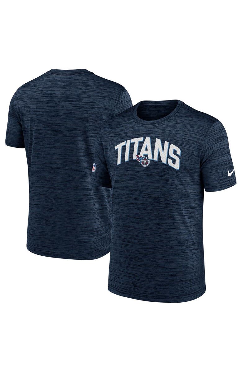 Nike Men's Nike Navy Tennessee Titans Sideline Velocity Athletic Stack Performance T-Shirt, Main, color, 