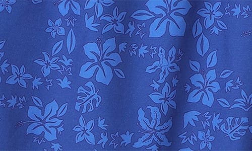 Scotch & Soda Floral Maze Swim Trunks In Navy/bright
