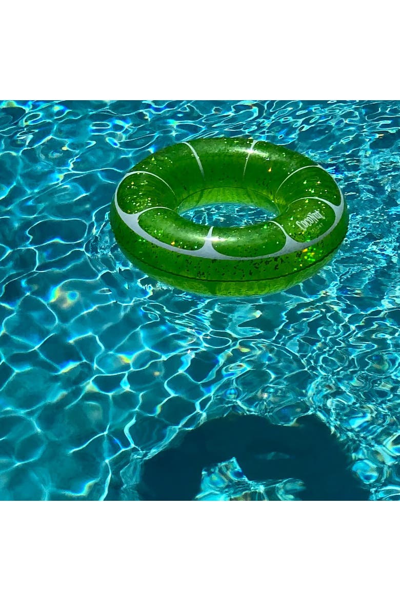 Coconut Float Green Glitter Inflatable Pool Float, Alternate, color, Green