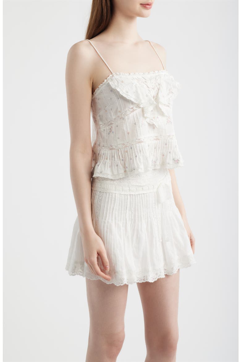 Ondeline Embroidered Ruffle Camisole, Alternate, color, SUN BLEACHED MEADOW