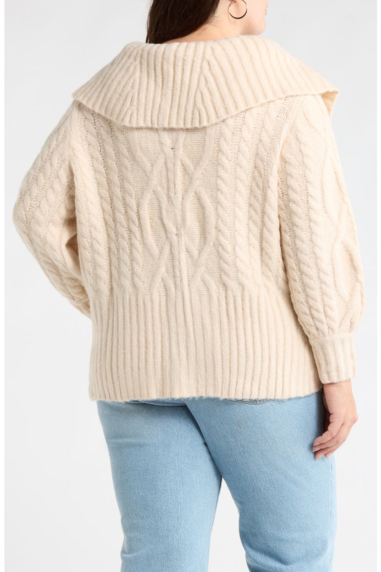Mitchell Crop Zip Cardigan, Alternate, color, CREAM