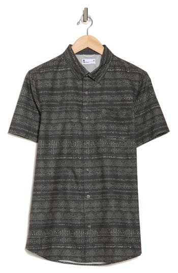 Union Print Ub Tech Short Sleeve Stretch Aero Mesh Button-up Shirt