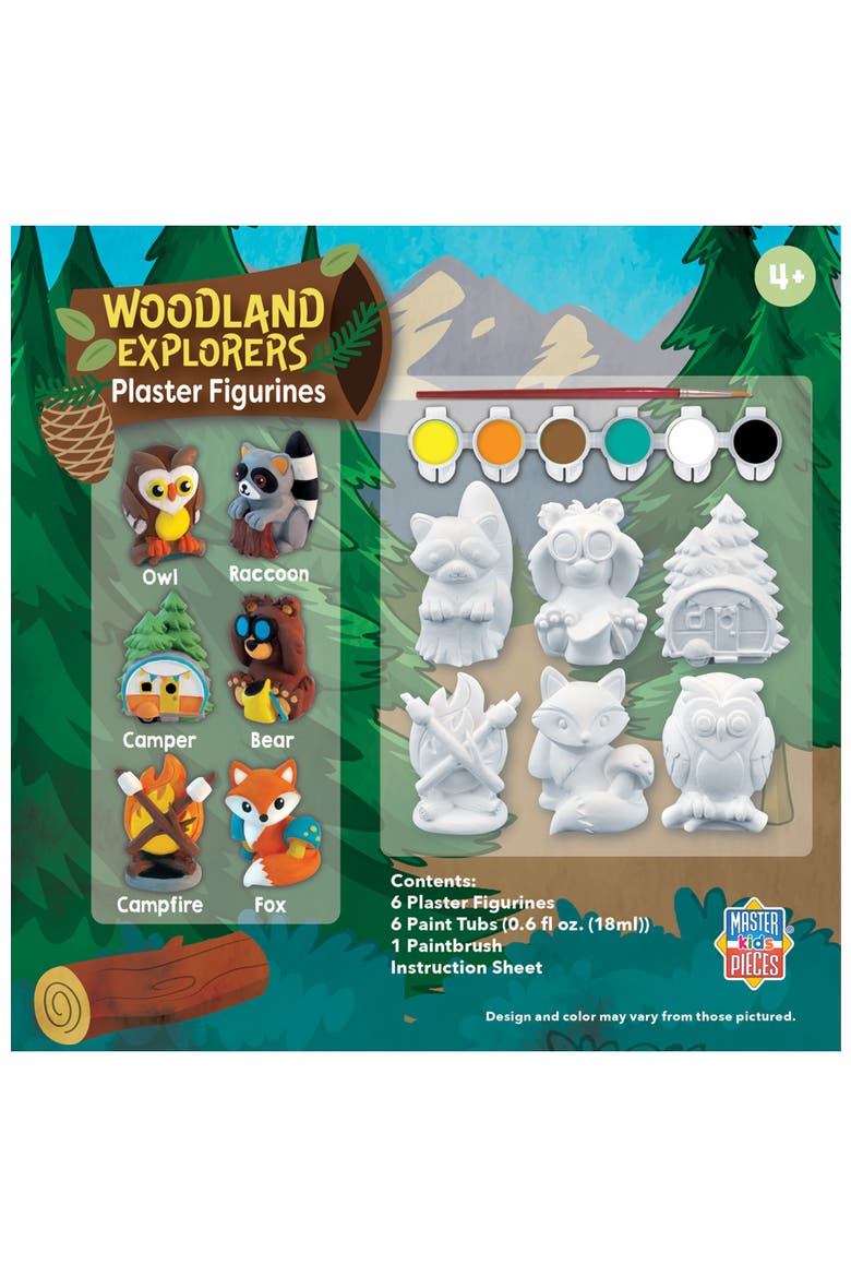 Woodland Explorers Plaster Paint Set, Alternate, color, Multicolor