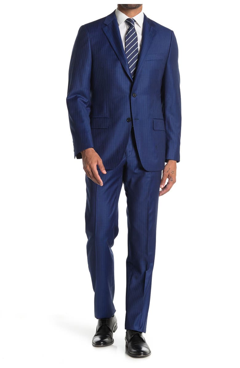 Hickey Freeman Regular Fit Pinstripe Suit Set, Alternate, color,