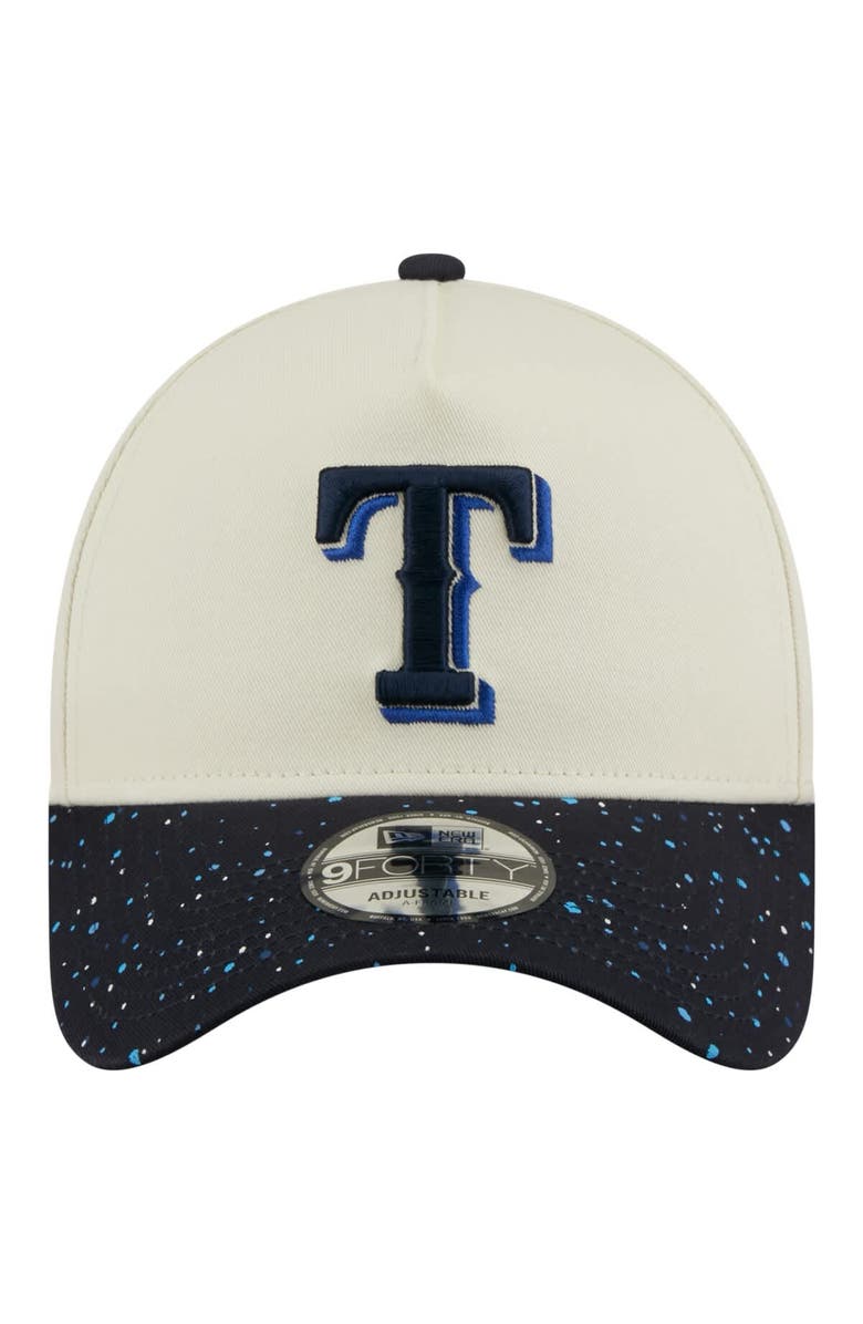 New Era Men's New Era Cream Texas Rangers Speckle A-Frame 9FORTY Adjustable Hat, Alternate, color, Cream