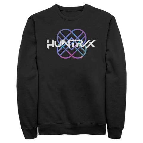Men's Huntrix Holographic Logo Long Sleeve Crewneck Sweatshirt