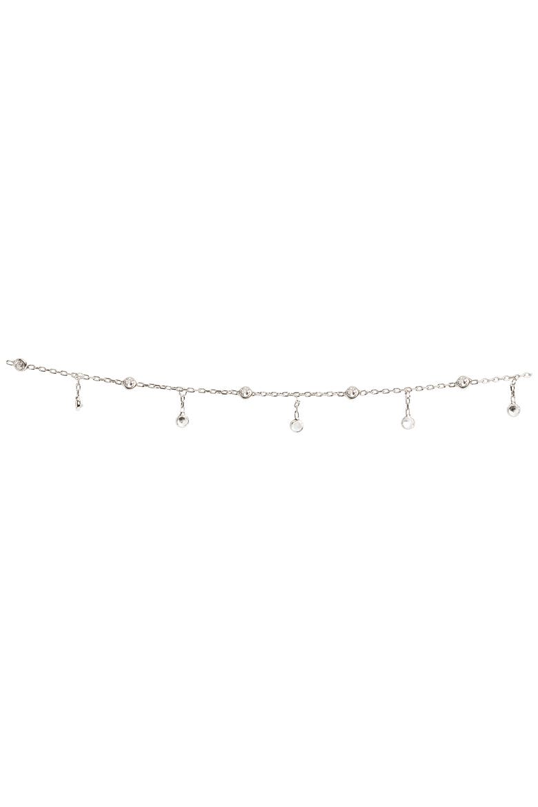 Cubic Zirconia Belly Chain, Alternate, color, SILVER
