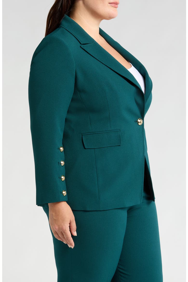 One-Button Blazer, Alternate, color, HUNTER