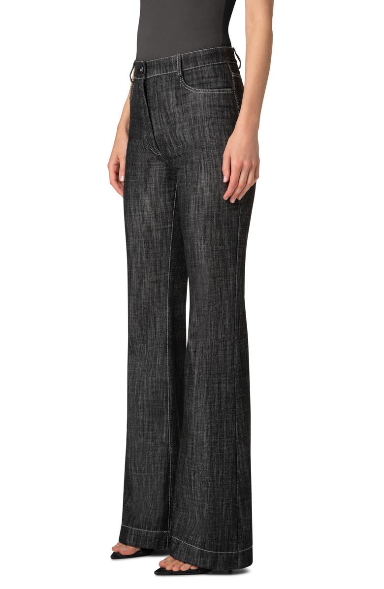 Akris punto Courtney Tailored Bootcut Jeans, Alternate, color, Black Denim