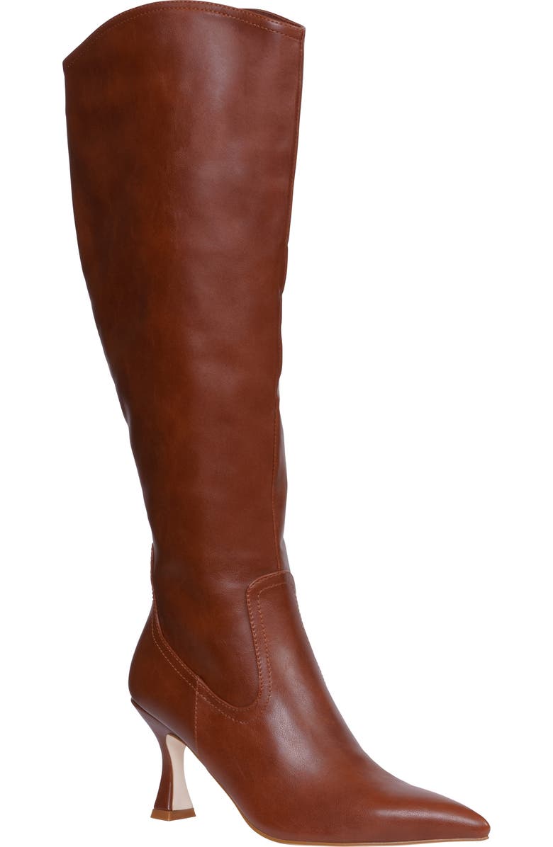 GOOD CHOICE NEW YORK Vanessa Heeled Boot, Main, color, Cognac