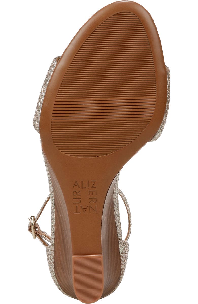Naturalizer Vera Golden Ankle Strap Wedge Sandal, Alternate, color,