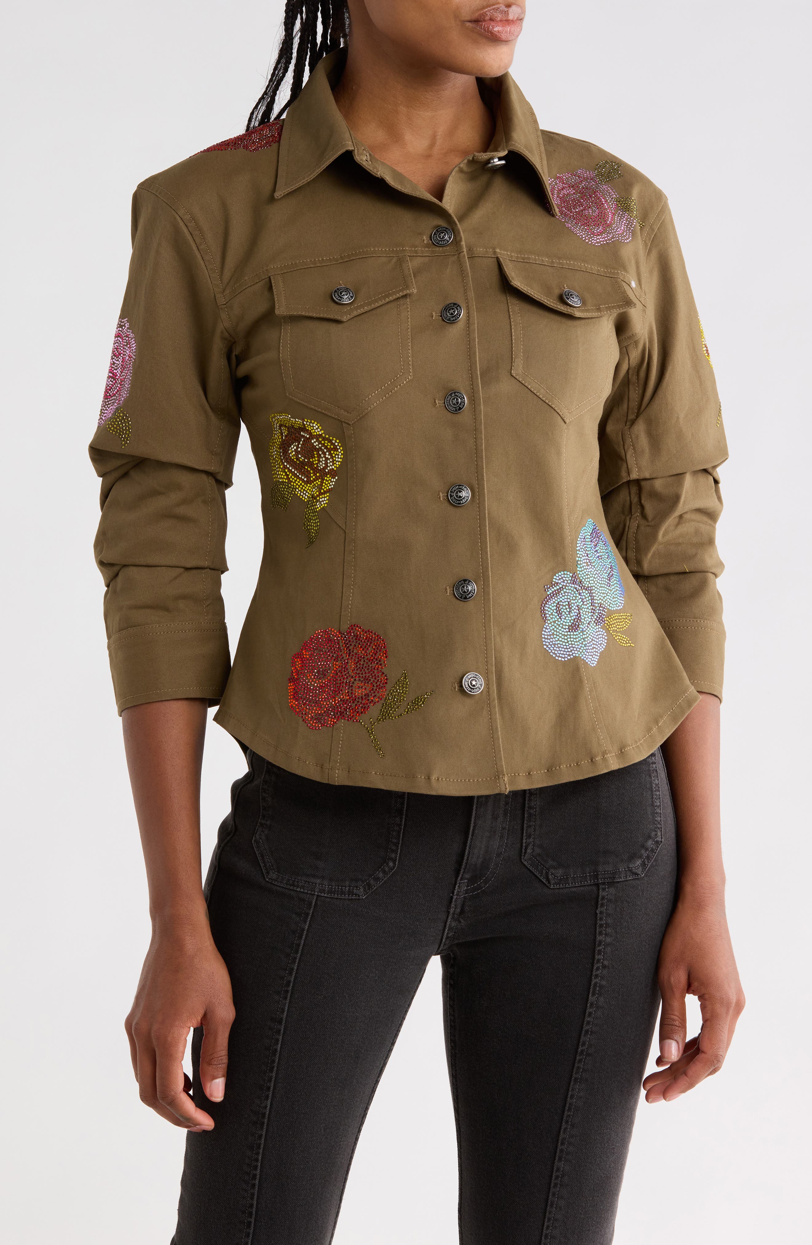Canyon Heatset Roses Scrunched Jacket